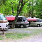 GMCs in a row at Calhoun KOA