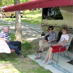Visiting on a sunny afternoon
